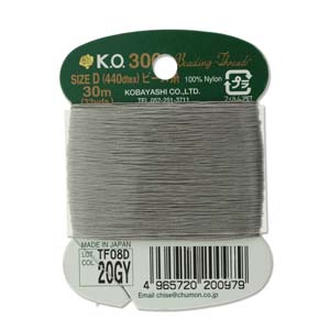 KO Beading Thread grey 30m